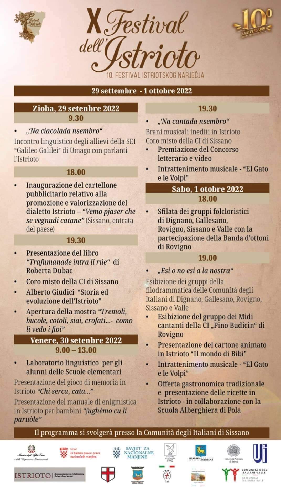 Festival dellIstrioto program